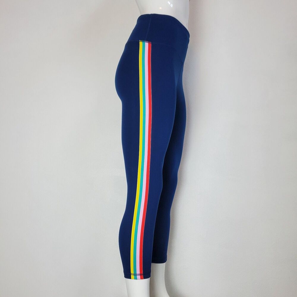 NEW Gap Navy Rainbow Stripe Leggings